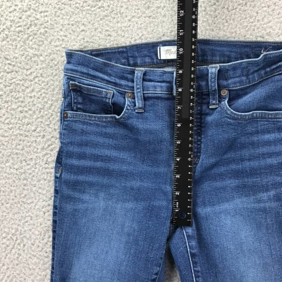 MADEWELL Womens Size 26 Medium Wash 9" Mid Rise Skinny Stretch Denim Jeans - Picture 13 of 16